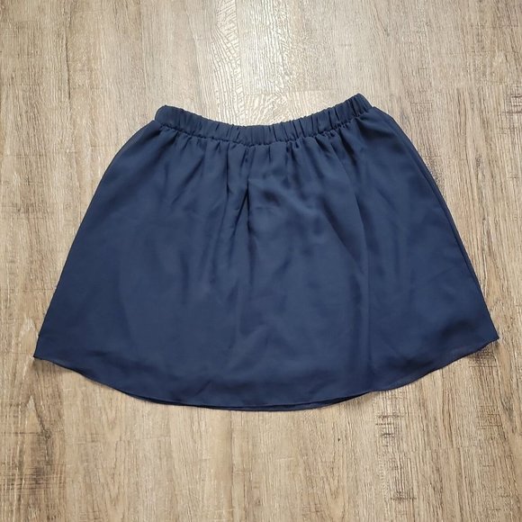 Moa Moa Super Cute Pull On Short Skirt ~ Sz M ~ Dark Blue ~ Elastic Waist - Picture 4 of 4